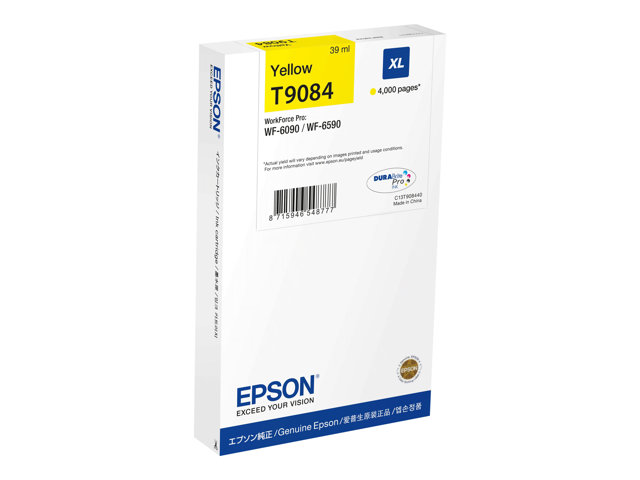 Image of Epson T9084 - XL size - yellow - original - ink cartridge