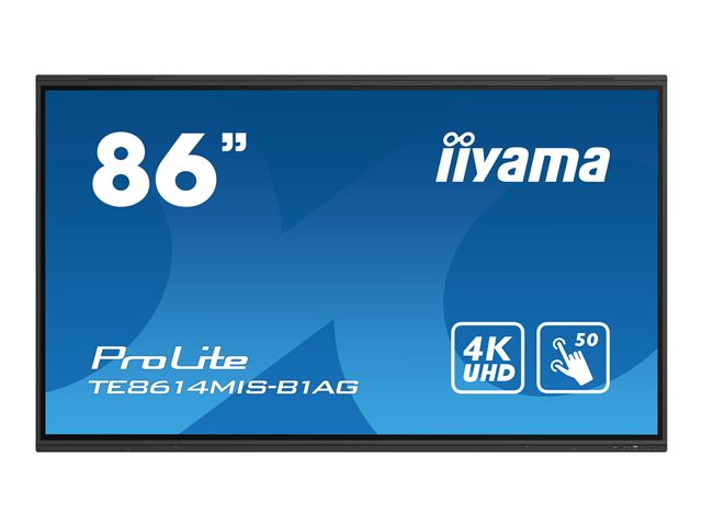 Iiyama Prolite Te8614mis B1ag 86 Class 856 Viewable Led Backlit Lcd Display 4k For Digital Signage Interactive Communication