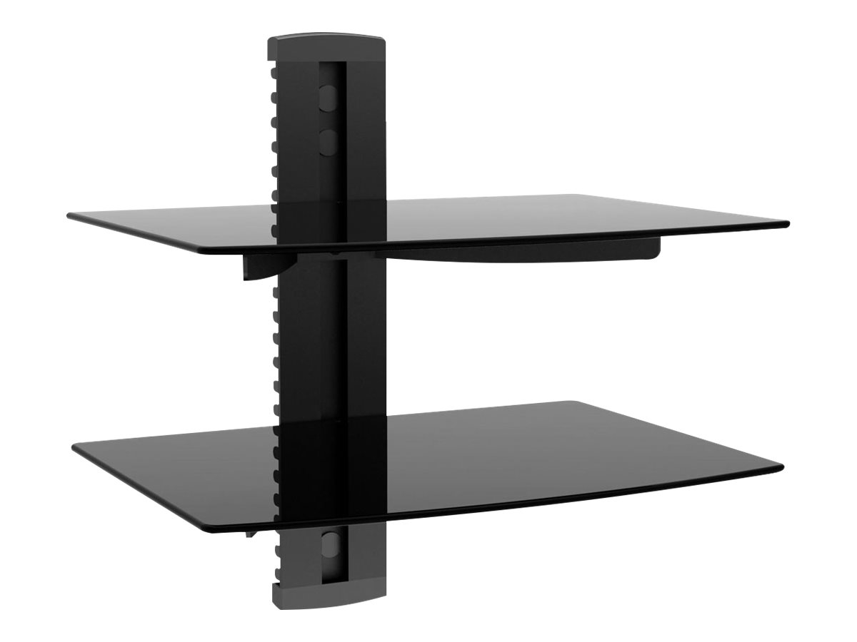 Monoprice - Mounting kit (wall plate, 2 glass shelf/holder, 2 connector plate, 2 decorative cover) for DVD player