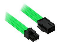 Nanoxia Single Sleeve 6 pin PCI Express-strøm (male) - 6 pin PCI Express-strøm (female) Grøn 30cm Forlængerkabel til strøm