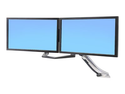 Ergotron - Mounting kit (handle, dual monitor mount) - for 2 LCD displays - black 