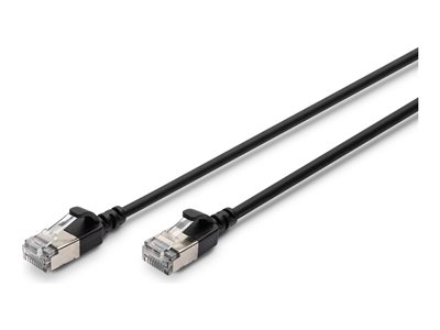 DIGITUS Patchkabel CAT 6A F/FTP Slim 5,00m schwarz - DK-1632-A-050S-BL