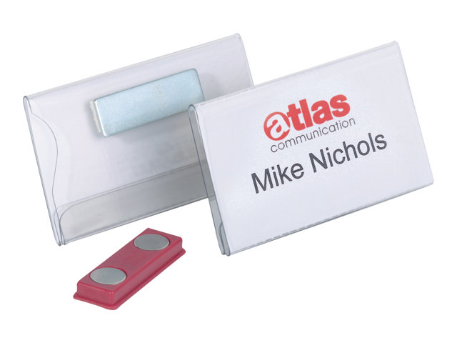 Durable Name Badge For 54 X 90 Mm Transparent Pack Of 25