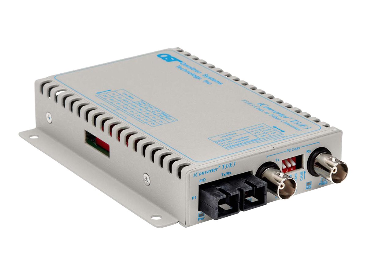 Omnitron iConverter T3/E3 Coax Dual-Fiber