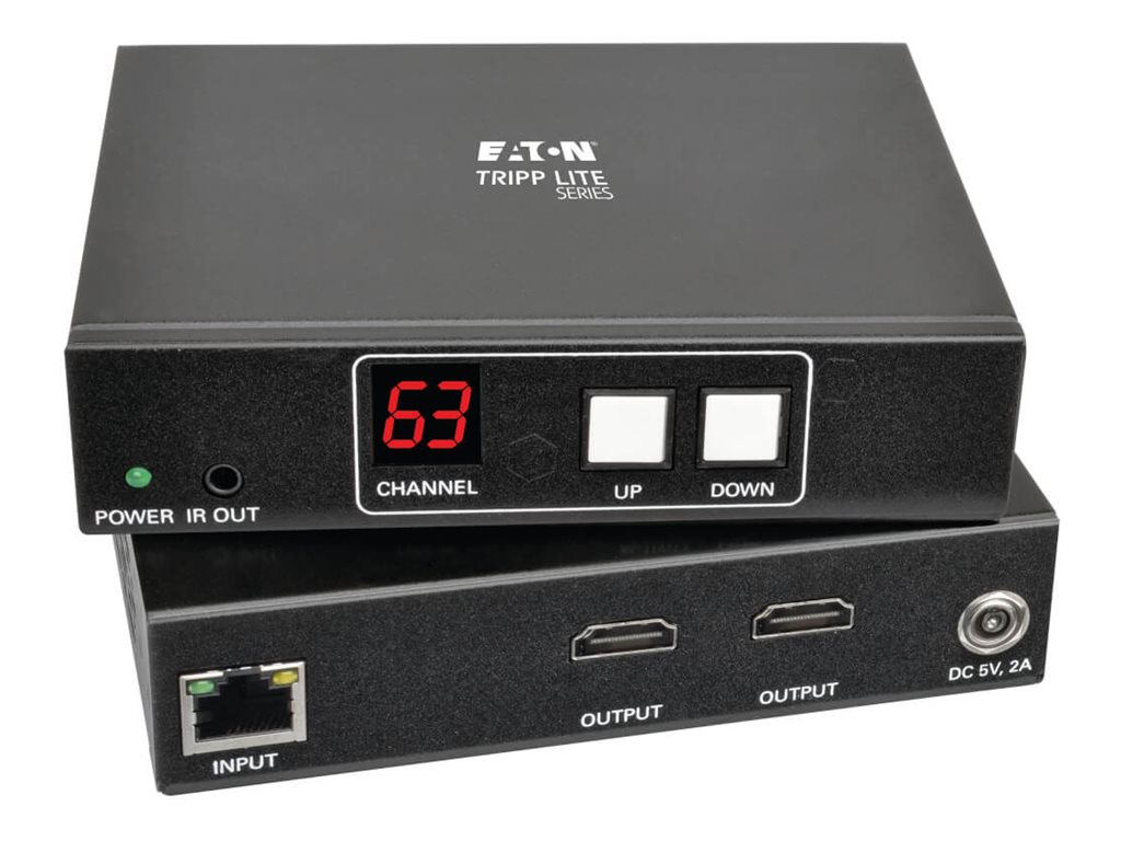 Tripp Lite 2-Port HDMI Over IP Extender Kit w/ RS-232 Serial & IR Control TAA