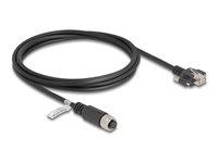 DeLOCK CAT 5e Kabel med folie og kobberfletning (FTP) 2m Netværkskabel Sort