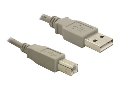 DELOCK USB Kabel A -> B St/St 3.00m grau