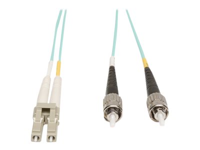 Tripp Lite 10M 10Gb Duplex Multimode 50/125 OM3 LSZH Fiber Optic Patch Cable LC/ST Aqua 33' 33ft 10 Meter