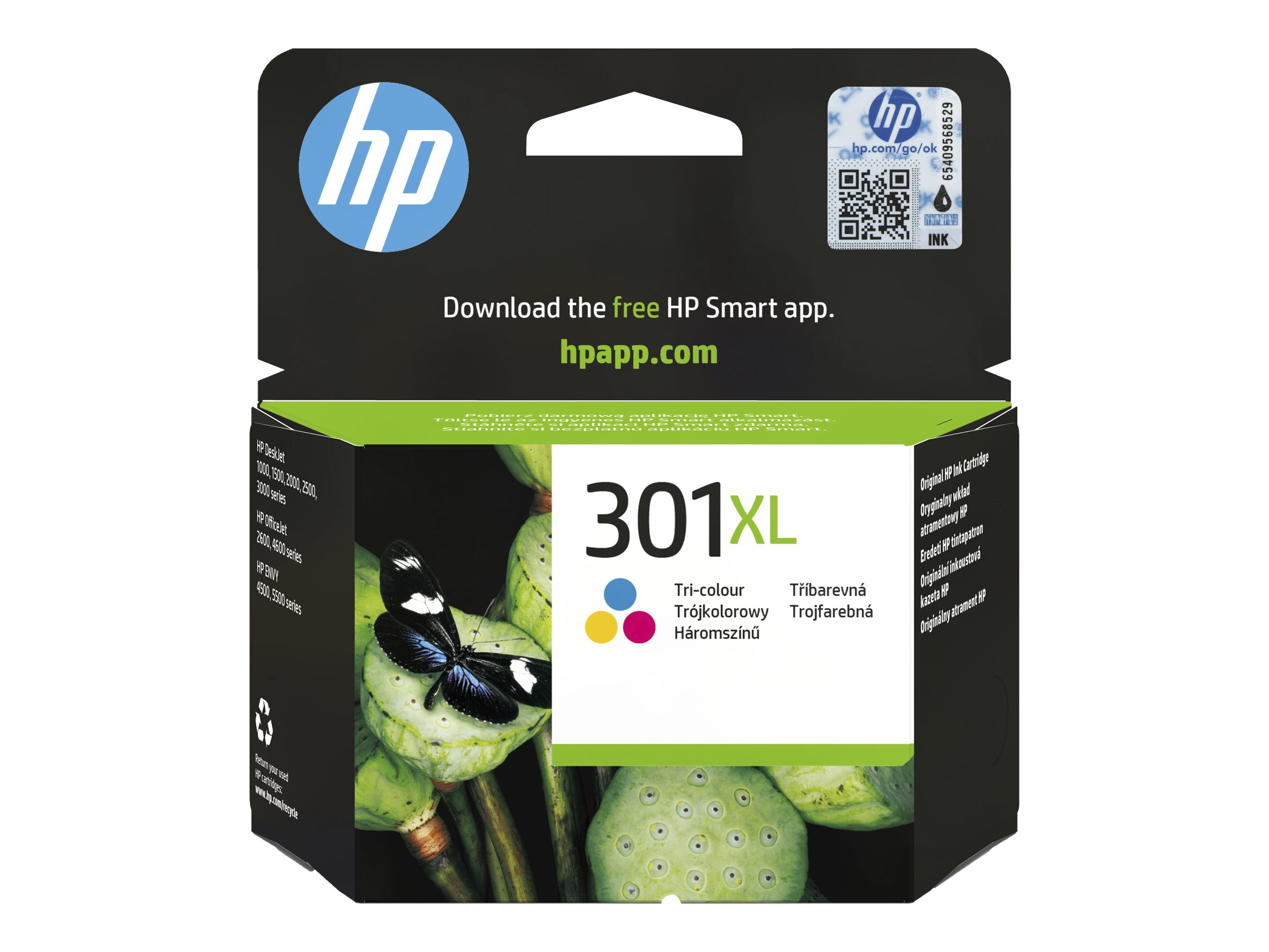 Hp 301xl High Yield Colour Cyan Magenta Yellow Original Ink Cartridge