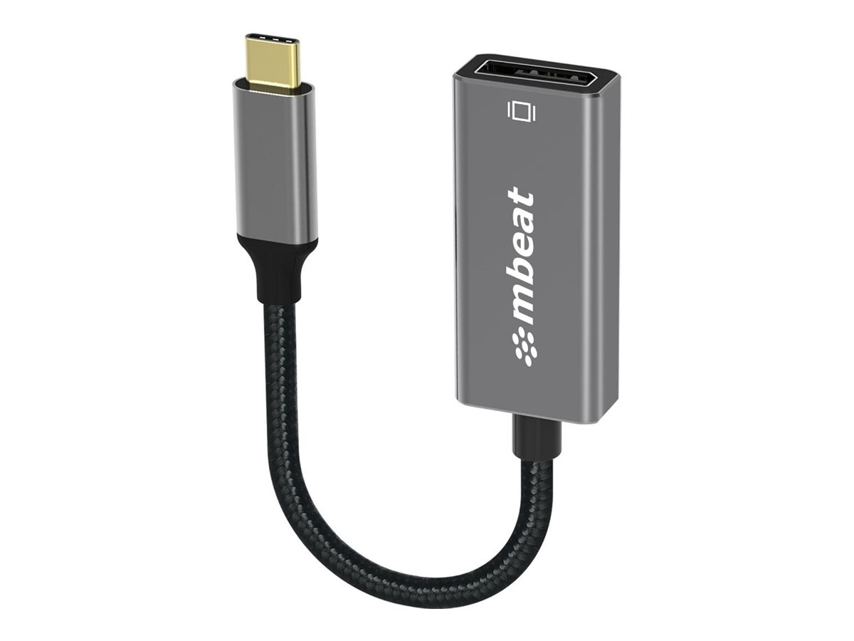 mbeat ToughLink video adapter USB-C to Mini DisplayPort 15 Product shot Front 79800