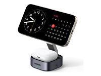 Ugreen wireless charging stand - 2-in-1, Qi2, magnetic, foldable - USB-C, wireless charging - 15 watt