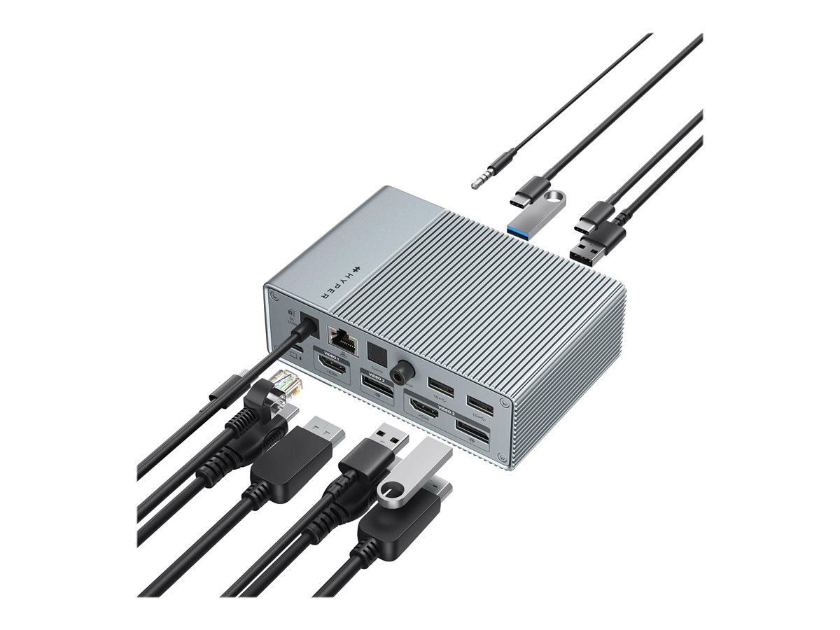 HyperDrive GEN2 - dokovací stanice - USB-C - 2 x HDMI, 2 x DP - 1GbE – foto 3