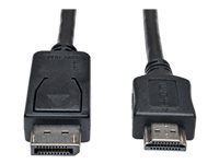Eaton Tripp Lite Series Videoadapterkabel DisplayPort / HDMI 3.05m Sort 