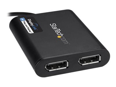 StarTech.com USB 3.0 to Dual DisplayPort Adapter 4K 60Hz, DisplayLink Certified, Video Converter with External Graphics Card - Mac & PC (USB32DP24K60)
