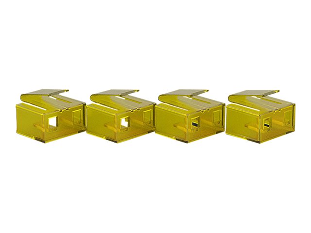 Verrous de ports RJ45 (10 pièces) avec clé, jaune
