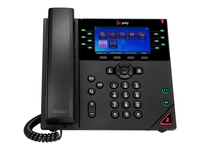 Poly VVX 450 - OBi Edition - VoIP-Telefon - dreiweg Anruffunktion - SIP, SRTP, SDP - 12 Leitungen - Schwarz