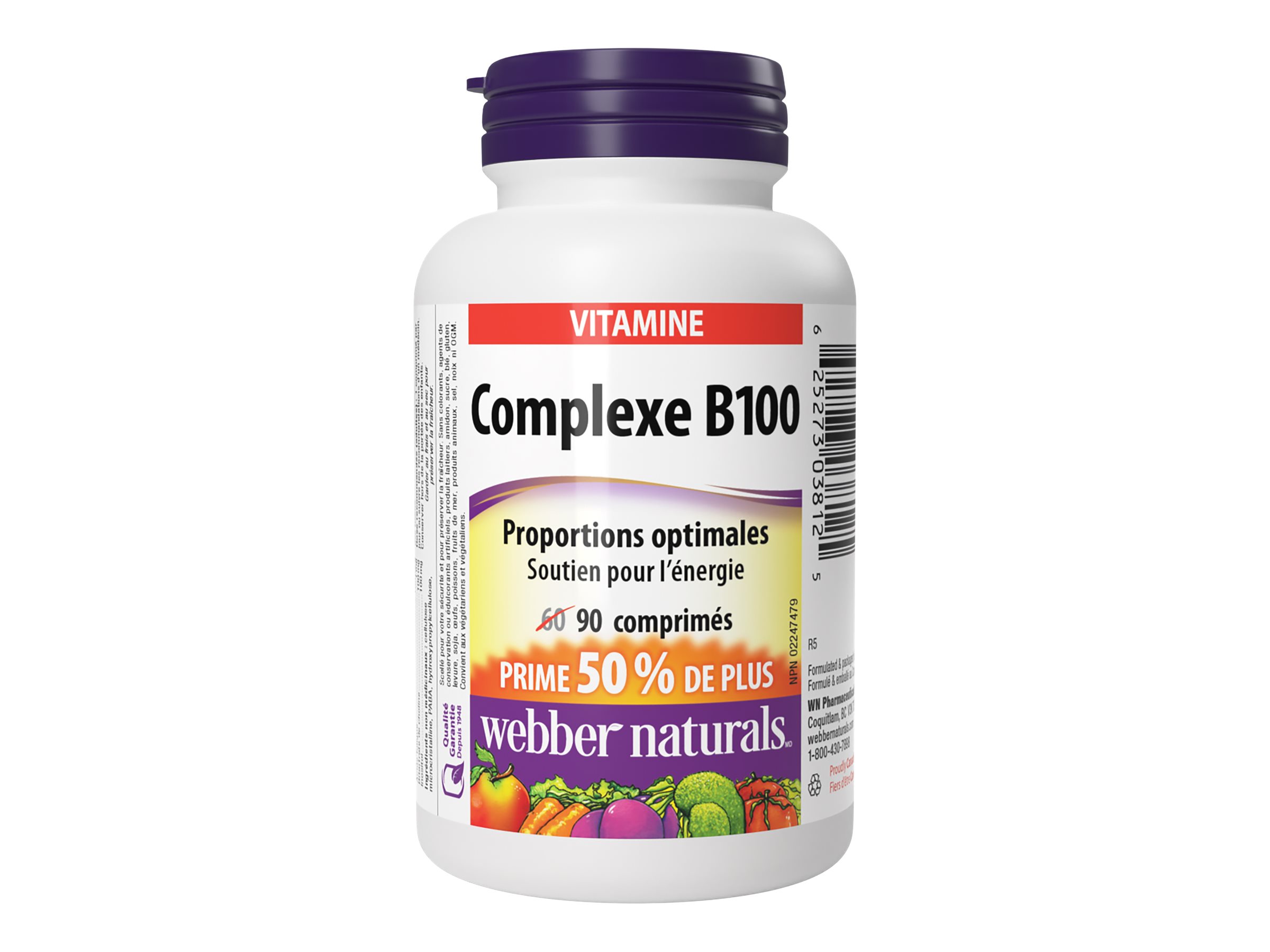 Webber Naturals B100 Complex Tablets - 60+30s