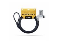 Startech - Câble de sécurité - 3-in-1, keyed alike/combination security cable lock, anti-theft - noir et argent 