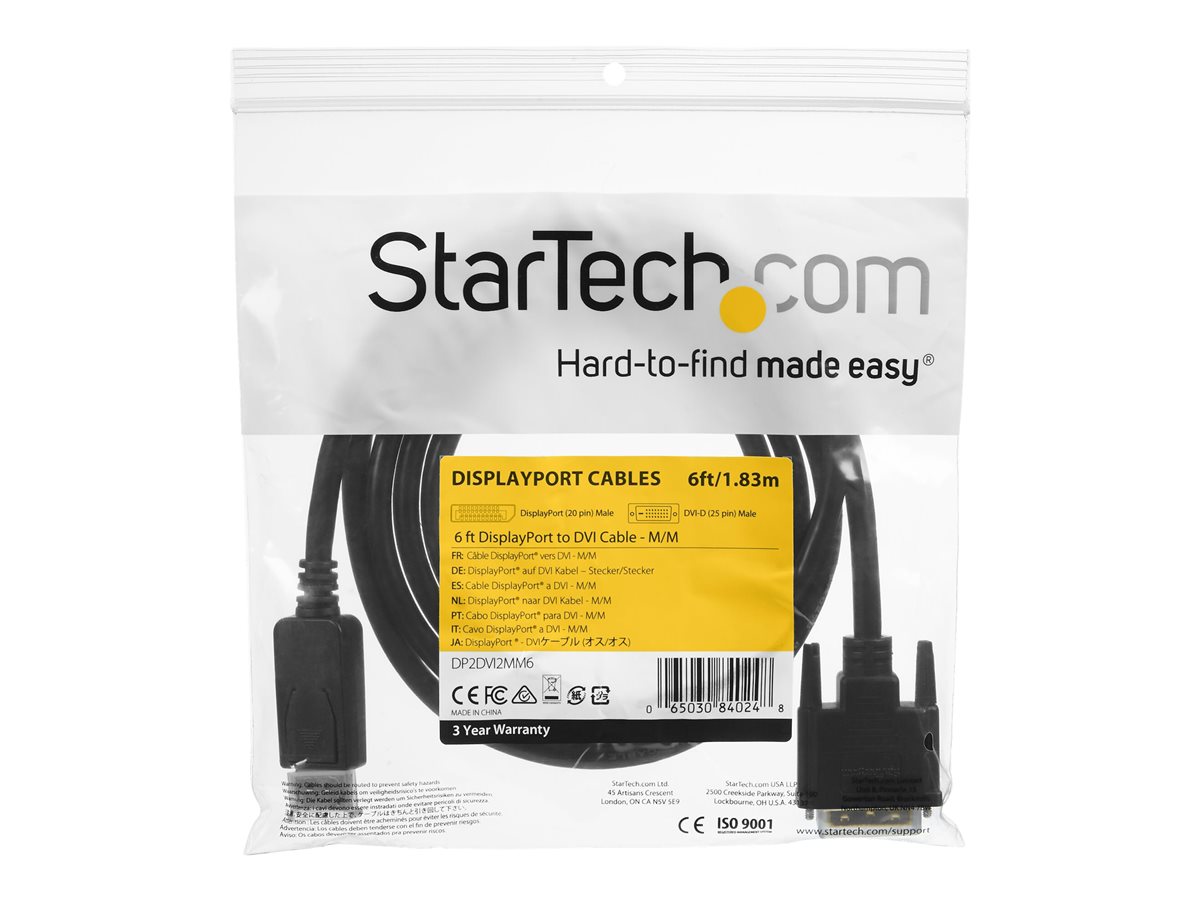 STARTECH 6 ft DisplayPort to DVI Cable - M/M – foto 4