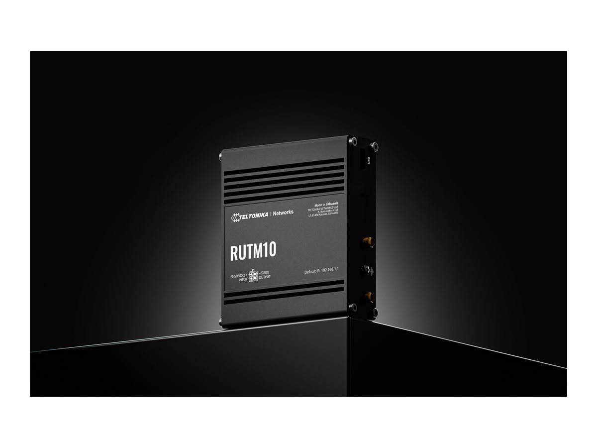 Teltonika RUTM10 wireless router Wi-Fi 5 DIN rail mountable surface-mountable Product shot Multi-angle 78950