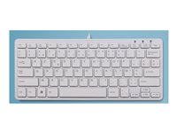 R-Go Compact Tastatur, AZERTY (BE), hvid, kablet Tastatur Kabling Belgien