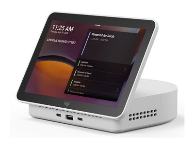 Logitech Logi Dock Flex managed docking station made for desk booking Man