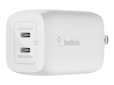 Belkin BoostCharge Pro Power adapter PPS and GaN technology 65 Watt 3.25 A 