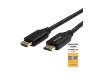 StarTech.com Câble HDMI 2.0 avec Connecteurs de Serrage 3m - Câble HDMI Premium 4K 60Hz avec Ethernet - HDR10, 18Gbps - Certifié - Cordon Vidéo HDMI pour Écran/TV  - M/M - Noir (HDMM3MLP)