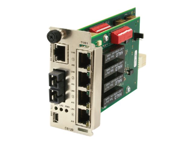 Transition Networks C6120 Series 4xT1/E1/J1 + 10/100 Ethernet Copper to Fiber Network Interface Device