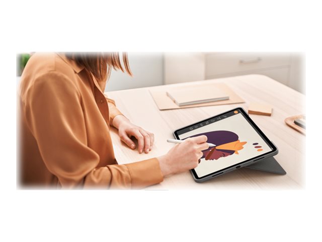 Logitech Combo Touch - klávesnice a pouzdro - s trackpad - AZERTY - francouzská - oxfordská šedá Vstupní zařízení – foto 9