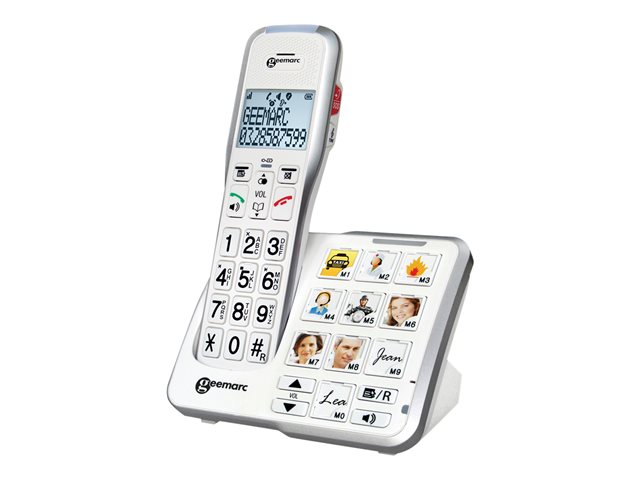 Geemarc Amplidect 595 Photo Cordless Phone With Caller Id Call Waiting 3 Way Call Capability