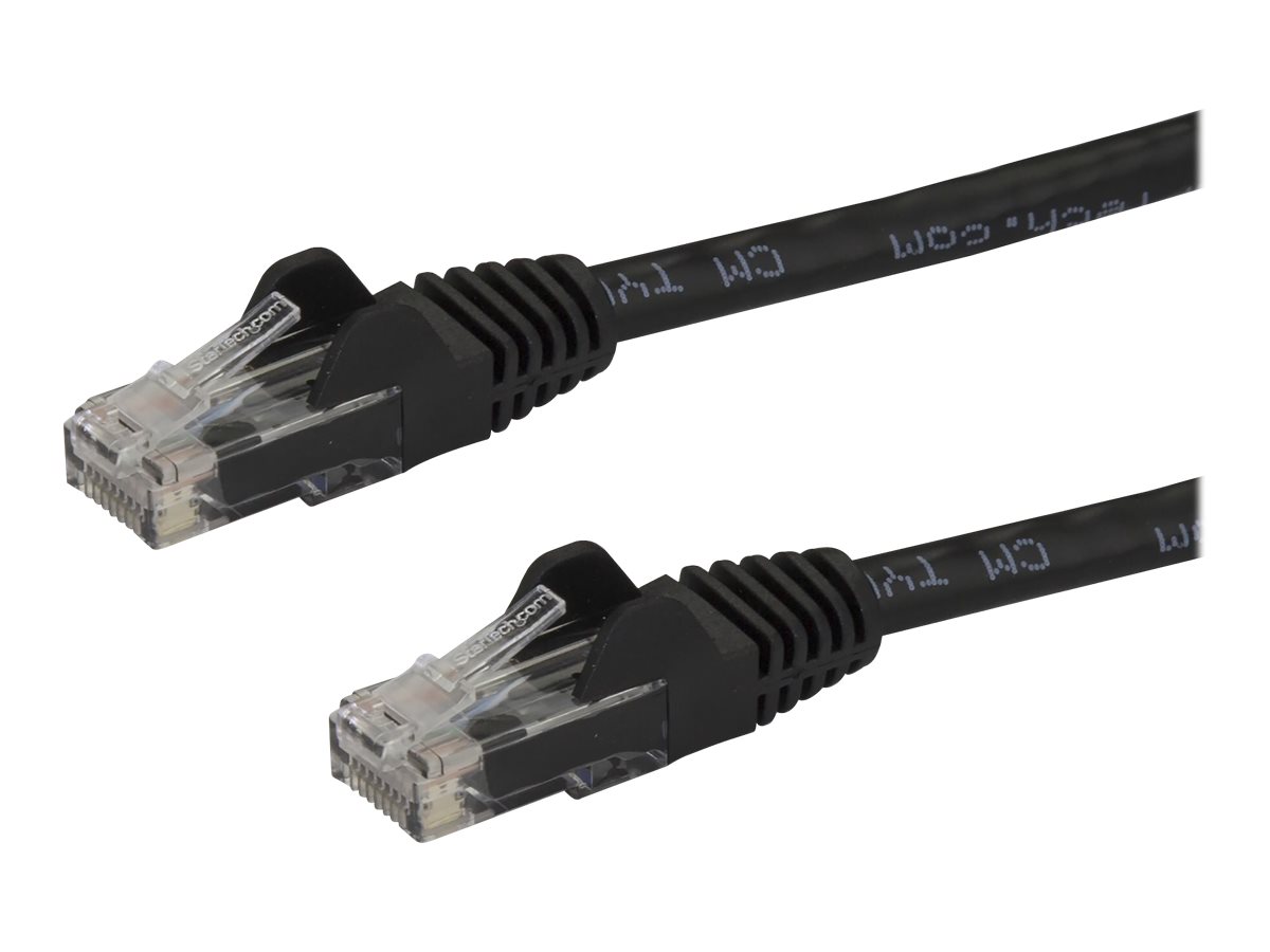 StarTech.com 3m CAT6 Ethernet Cable, 10 Gigabit Snagless RJ45 650MHz 100W PoE Patch Cord, CAT 6 10GbE UTP Network Cable w/Strain Relief, Black, Fluke Tested/Wiring is UL Certified/TIA