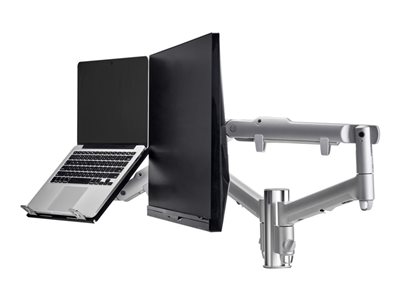 THE AWMS-2-ND13-F-S IS A NOTEBOKK AND DISPLAY SPRING ARM DESK MOUNT COMBINATION