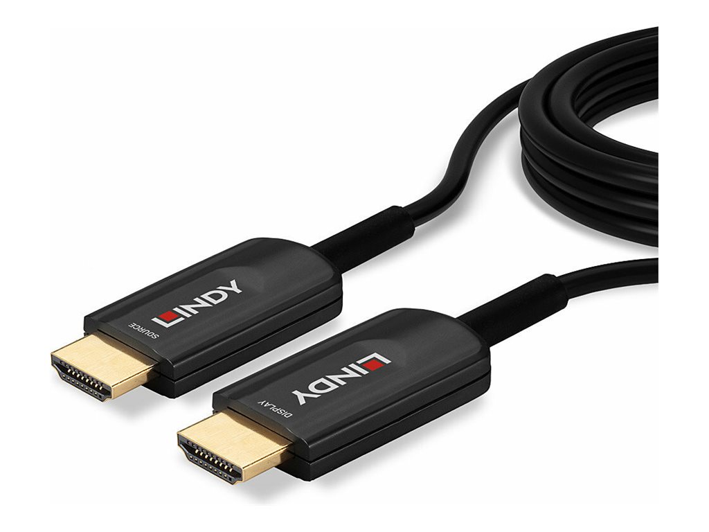 LINDY 15m, Fibre Optic, Hybrid, Ultra High Speed, HDMI Cable