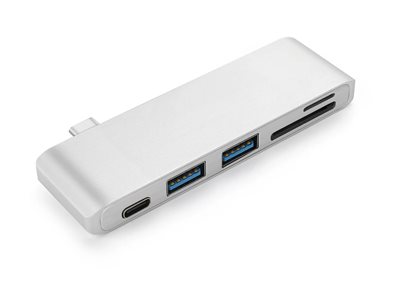 OTM BASICS MULTIFUNCTION TYPE C HUB WITH USB 3.0 PORTS, TF/SD CARD READER, PD CH