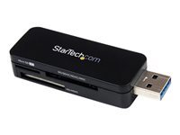 StarTech.com USB 3.0 Multimedia Memory Card Reader - Portable SDHC MicroSD Card Reader - External USB Flash Card Reader (FCREADMICRO3) - Card reader (Multi-Format) - USB 3.0