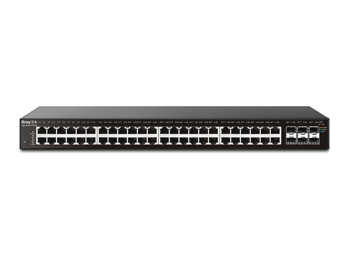 Draytek VigorSwitch P2540X switch 54 ports Managed Product shot Front 79800