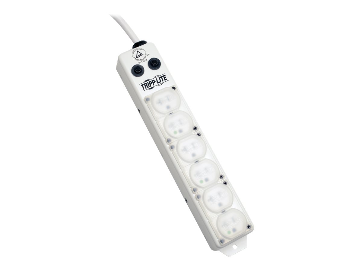 Tripp Lite Safe-IT Power Strip Medical Hospital Grade Antimicrobial UL 1363A 6 Outlet 15' Cord