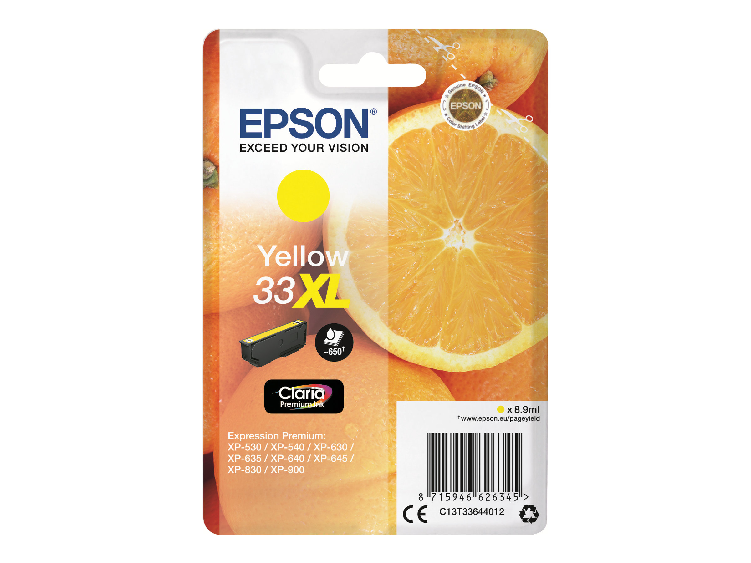EPSON 3LB 33XL Ink Yellow Claria w/s