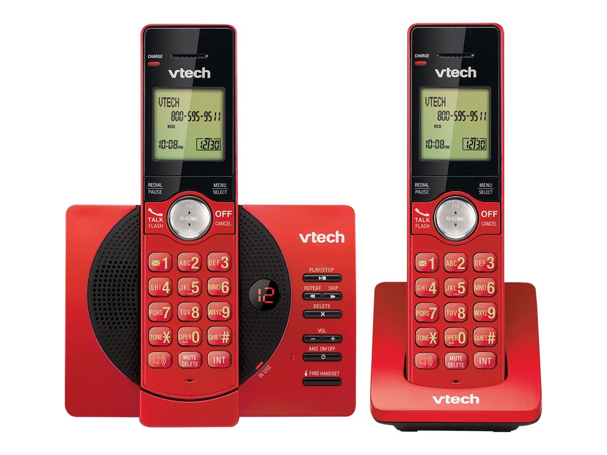 VTech 2 Handset Cordless Phone with Answering Machine - Red - CS692926