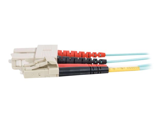 C2G LC-SC 10Gb 50/125 OM3 Duplex Multimode PVC Fiber Optic Cable (LSZH) - síťový kabel - 2 m - 2 m - vodě - barva – foto 2