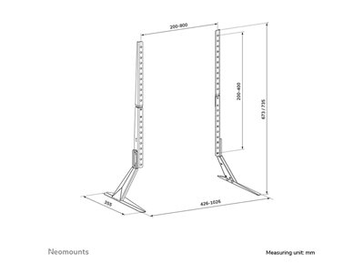 NEOMOUNTS TV Desk Stand legs, NEOMOUNTS DS45-430BL19  (BILD2)