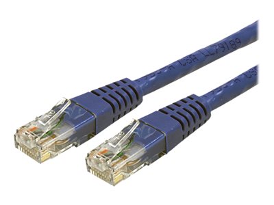 StarTech.com 6ft CAT6 Ethernet Cable, 10 Gigabit Molded RJ45 650MHz 100W PoE Patch Cord, CAT 6 10GbE UTP Network Cable with Strain Relief, Blue, Fluke Tested/Wiring is UL Certified/TIA - Category 6 - 24AWG (C6PATCH6BL)