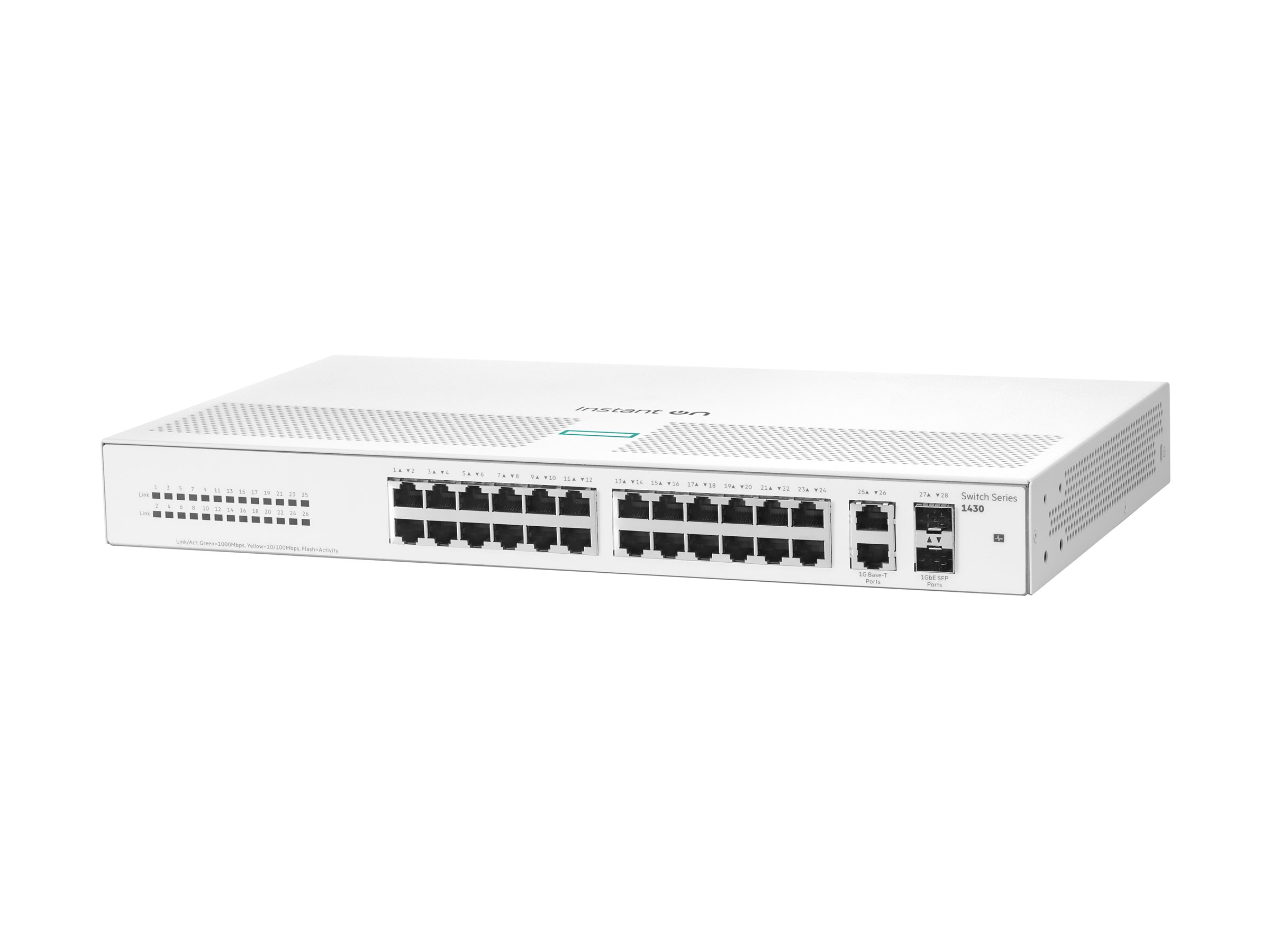 HPE Networking Instant On 1430 26G 2SFP Switch switch 26 ports unmanaged Product shot Back 79000