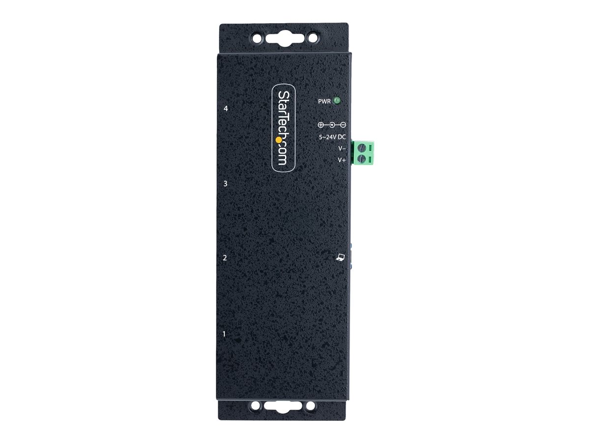 StarTech.com 4-Port Industrial USB 3.0 5Gbps Hub, Rugged USB Hub w/15kV Air/8kV Contact ESD and Surge Protection, DIN/Wall/Desk Mountable USB-A Hub, USB Expansion Hub with Locking Ports - Metal Construction (5G4AINDNP-USB-A-HUB) - rozbočovač - průmyslový - 4 porty – foto 3