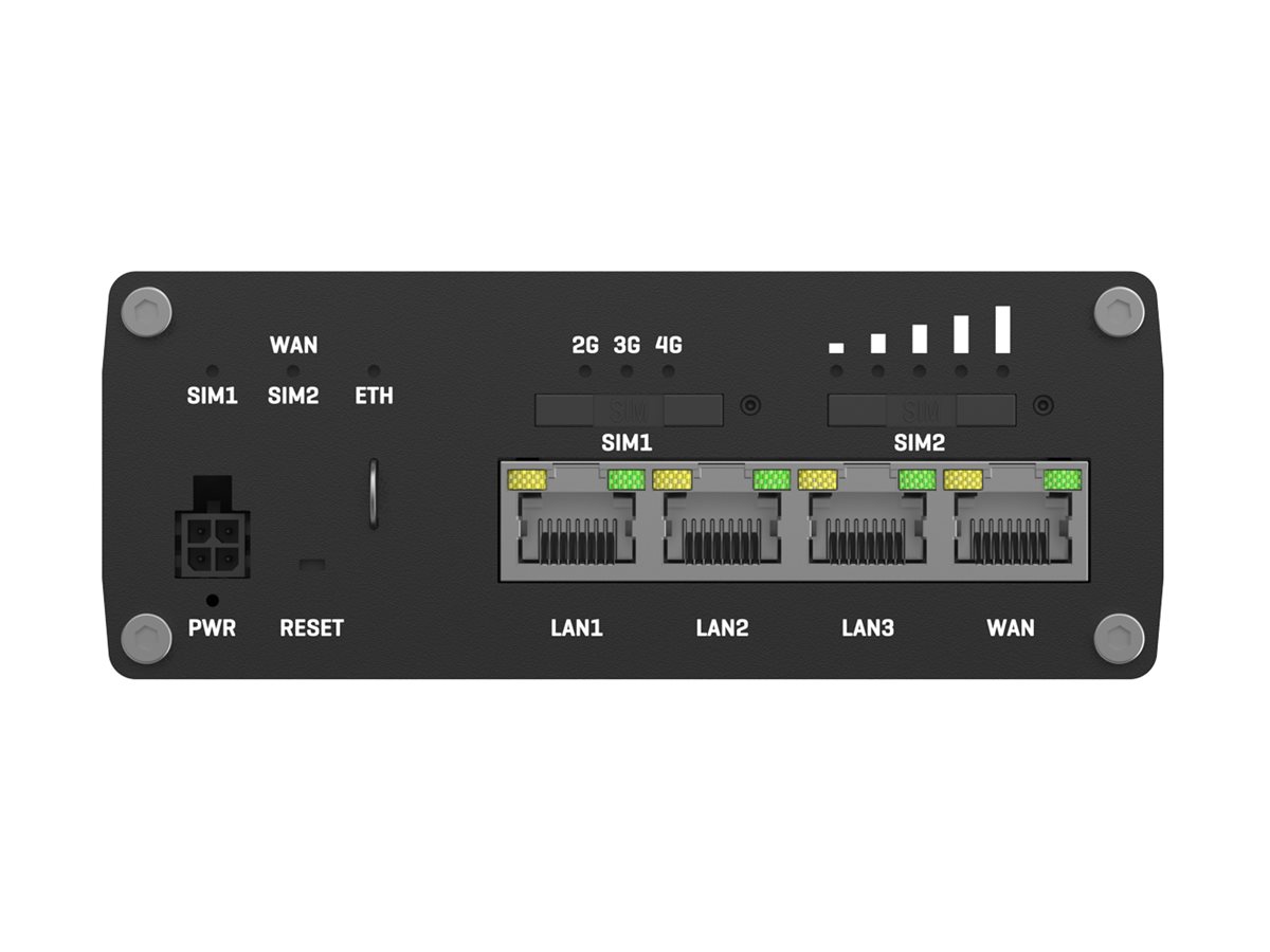 Teltonika RUTM09 router WWAN 3G 4G DIN rail mountable surface-mountable Product shot Left side 77700