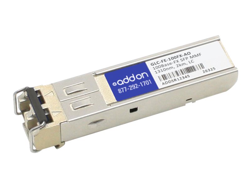 AddOn Cisco GLC-FE-100FX Compatible SFP Transceiver - SFP (mini-GBIC) transceiver module - 100Mb LAN