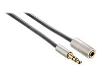 Hama 'AluLine' Connection Cable Forlængerkabel til audio Sølv 2m