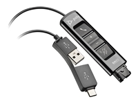 Poly DA85 - Headset cable - USB, 24 pin USB-C male to Quick Disconnect male - 4.3 ft - for OMEN 40L by HP GT21-1026nd; Poly DA70, DA75, DA80, DA85-M