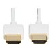 Eaton Tripp Lite Series Slim High-Speed HDMI Cable w Ethernet and Digital Video/Audio UHD 4K 60Hz MM White 10ft